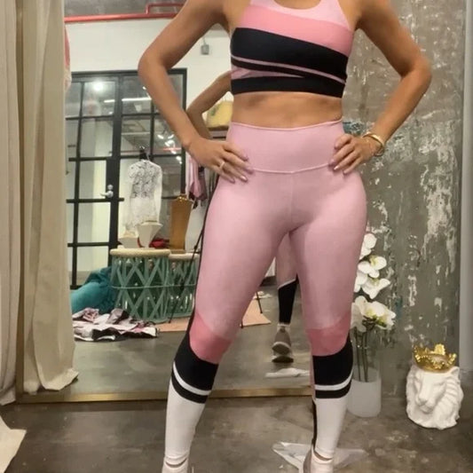 Sportswear Outfit 3 Piece Set - Pink Snake Skin